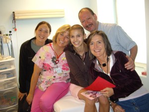 Me and the crew from the clinic (from left to right)  Nancy (a.k.a. Zippy), Nurse Pam, Me, Dr. Dan, and Robin