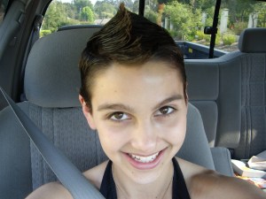 A girl from dance sorta "dared" me to come in the next day with a mohawk.......I did.